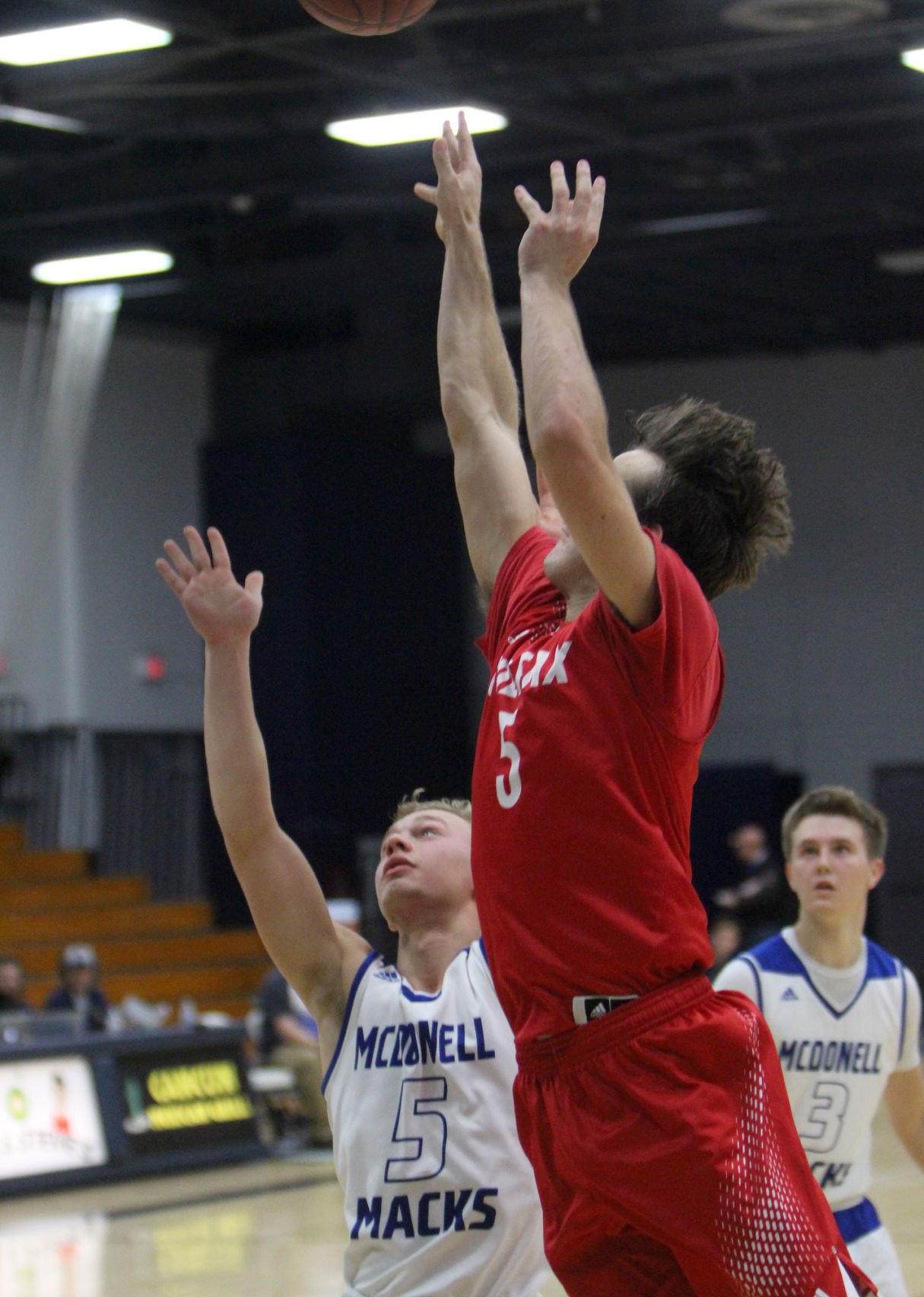 McDonell boys basketball vs Colfax at UW-Stout 12-1-18